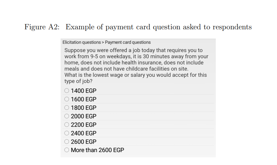 FigureA2: Example of payment card question asked to respondents